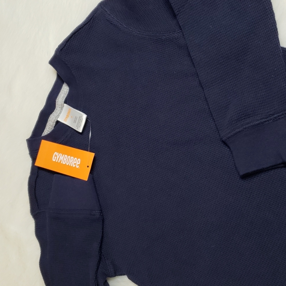 Boys 7 Blue Gymboree Thermal Long Sleeve Undershirt Layering Top